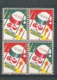 USA, Cinderella 1936 Christmas x 4, MNH L.093