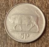 C50 - Moneda foarte veche - Irlanda - 5 pence - 1992