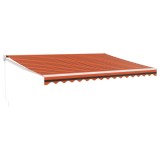 Cumpara ieftin Copertina retractabila portocaliu/maro 4,5x3 m, textil/aluminiu