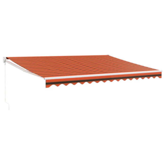 Copertina retractabila portocaliu/maro 4,5x3 m, textil/aluminiu