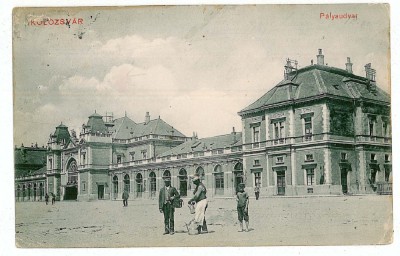 1433 - CLUJ, Railway Station - old postcard - used - 1912 foto