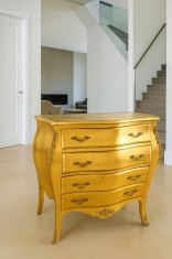 Comoda baroc din lemn masiv auriu BAR013