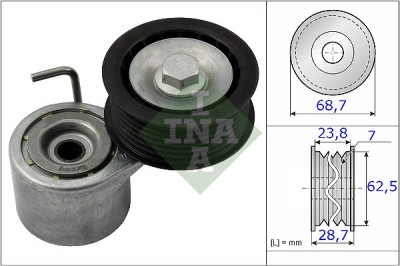 INA 534 0487 10 Intinzator curea, curea distributie foto