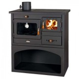 Soba de gatit Prity 1P34, pe lemne, 10.1 kW, cuptor, plita, evacuare stanga/dreapta, metalica, 750x450x800mm