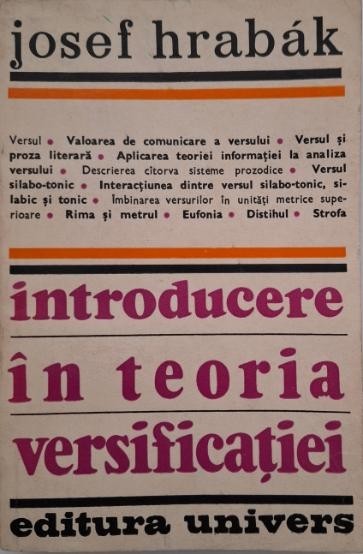 Introducere in teoria versificatiei - Josef Hrabak