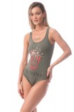 N621-1218 Body casual tip maiou cu imprimeu si text inscriptionat in fata