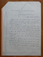 Manuscris olograf Geo Bogza , Albatrosul ; Tulnic , 2 pagini , semnatura celebra foto