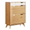 Dulap pentru pantofi Borneo Natur, 2 rafturi rabatabile, un sertar, lemn de pin, 101 x 33 x 80 cm
