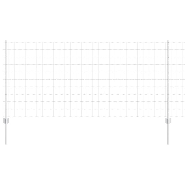 vidaXL &Icirc;ngrădire cu st&acirc;lpi Argintiu 1 x 10 m Oțel 3336171