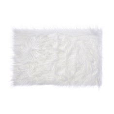 Covoras blana artificiala alba 100 x 50 cm