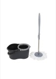 Set Galeata Mop Rotativ cu Storcator 14L, Maner Telescopic, Microfibra 360&deg; - Curatare Parchet, Ceramica, Lemn