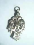 Medalie-insigna-ornament cu insemnele Familiei Brancoveanu sec.XVI-XVII ,h=6,5cm