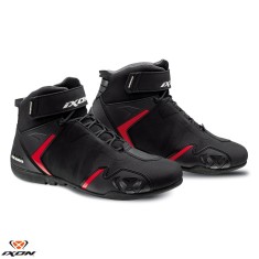 Ghete pentru scuter - motocicleta Roadster barbati All Season Ixon model Gambler WP MS culoare: negru/rosu (100% waterproof) 41