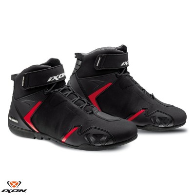 Ghete pentru scuter - motocicleta Roadster barbati All Season Ixon model Gambler WP MS culoare: negru/rosu (100% waterproof) 39 foto
