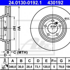 Disc frana BMW Seria 3 (E90) (2005 - 2011) ATE 24.0130-0192.1