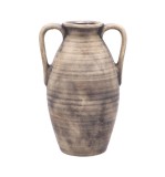 Cumpara ieftin Vaza flori ceramica gri Amphora 22 x 17 x 30,5 cm
