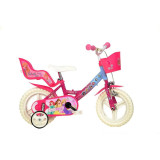 Bicicleta pentru copii Dino Biker Princess, 12 inch, 3-4 ani, maxim 40 kg, Dino Bikes