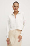 Adidas Originals bluza femei, culoarea bej, cu imprimeu, IU2506