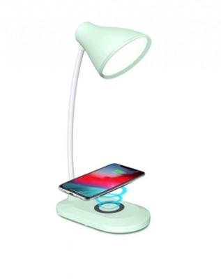 Lampa cu incarcator wireless si 3 nivele de iluminare foto