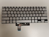 Tastatura Laptop, Asus, ZenBook 14 Q415M, Q415MA, iluminata, argintie, layout US