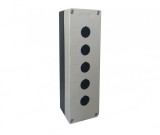 Cutie comanda caseta goala cu 5 gauri pentru 5 butoane 22mm IP65, Omu System