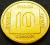Moneda 10 DINARI / DINARA - RSF YUGOSLAVIA, anul 1988 *cod 2086 - modelul nou, Europa