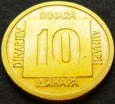 Moneda 10 DINARI / DINARA - RSF YUGOSLAVIA, anul 1988 *cod 2086 - modelul nou foto