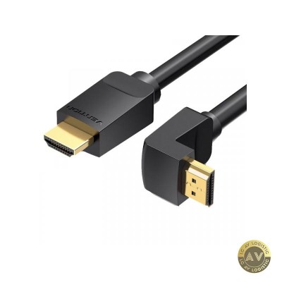 Cablu Video Vention Angled HDMI - HDMI 4K 1.5m Negru AAQBG foto