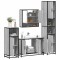 vidaXL Set de mobilier de baie 4 piese Lemn stratificat gri Sonoma 3301223
