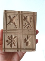 ** Matrita lemn forma prajitura biscuiti turta dulce fursecuri, crafts - cu 4 imagini rustice - pasari si flori