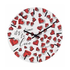 Ceas perete lemn Love 30 cm