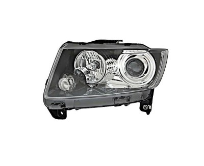Far JEEP COMPASS (PK), 09.2014-06.2017, partea stanga, DEPO, H9+P27/7W+WY21W; electrical; negru; cu motor; halogen, foto