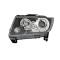 Far JEEP COMPASS (PK), 09.2014-06.2017, partea stanga, DEPO, H9+P27/7W+WY21W; electrical; negru; cu motor; halogen,
