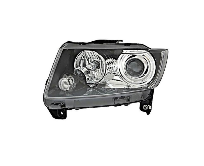 Far JEEP COMPASS (PK), 09.2014-06.2017, partea stanga, DEPO, H9+P27/7W+WY21W; electrical; negru; cu motor; halogen,