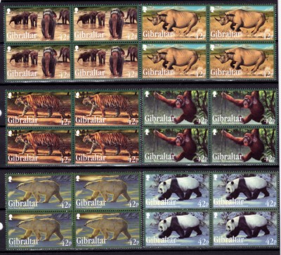 ✅(S17) Gibraltar 2011 ,&amp;quot;Specii de animale I&amp;quot;, serie bloc 4 ,nominal &amp;pound;10.08 ,MNH foto