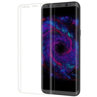 Folie sticla Samsung Galaxy S8 pentru tot ecranul (Full Cover) curbata 3D, Transparenta foto