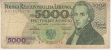 B11 6 - Bancnota foarte veche - Polonia - 5000 zloti - 1986