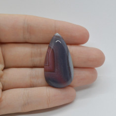 Cabochon agat botswana portocaliu 36x20x6mm c1