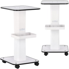 Ucenic pentru salon de coafură, pe roți, asistent pentru pentru aparat cosmetic 1003 cu raft universal.