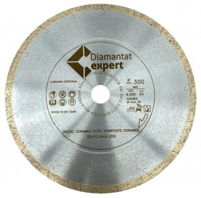 Disc DiamantatExpert pt. Ceramica dura, portelan pt. terase gros 350mm Ultra Premium - DXWD.DKG.350 foto
