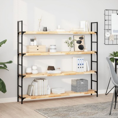 vidaXL Rafturi plutitoare 2 buc. 140x20x4cm lemn masiv acacia netratat 3279436 foto