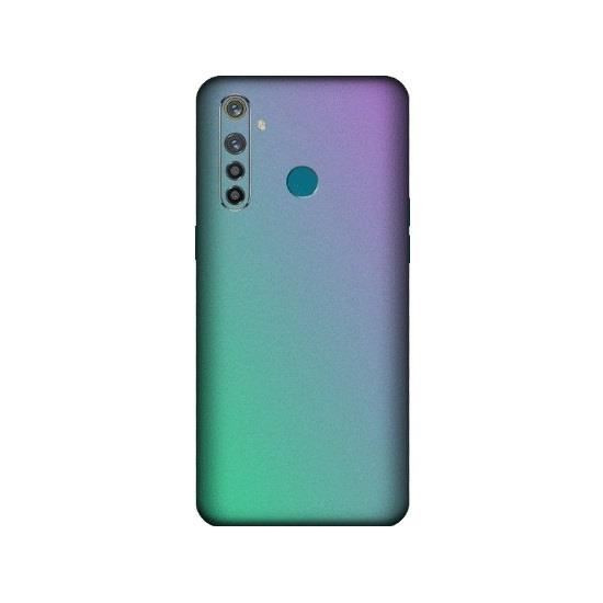 Set Folii Skin Acoperire 360 Compatibile cu Realme 5 Pro (Set 2) - ApcGsm Wraps Cameleon Lavander Blue