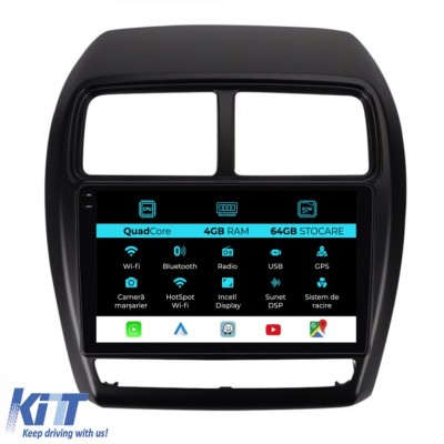 Navigatie Dedicata Mitsubishi ASX (2016 - 2019),QuadCore, 9Inch, 4Gb Ram, 64Gb Stocare, Carplay Performance AutoTuning foto