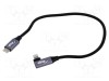Cablu USB 2.0 Apple Lightning și USB C 0,3m AKYGA