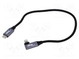 Cablu USB 2.0 Apple Lightning și USB C 0,3m AKYGA