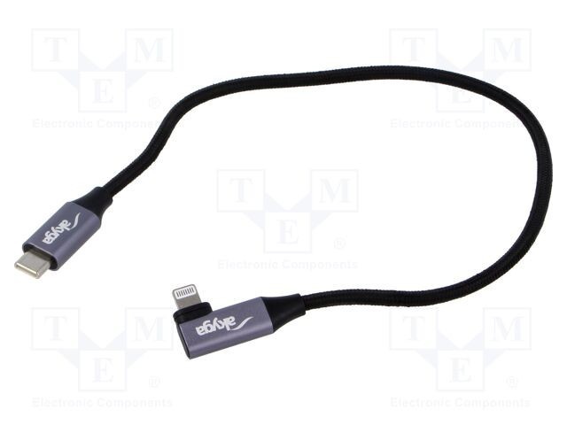 Cablu USB 2.0 Apple Lightning și USB C 0,3m AKYGA