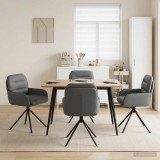 Cumpara ieftin Scaune de dining rotative 4 buc. Piele artificiala Gri