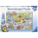 Puzzle Utilaje In Oras, 100 Piese, Ravensburger