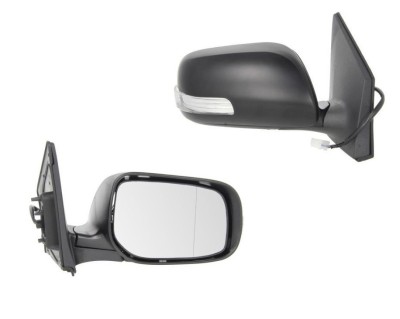 Oglinda exterioara Toyota Corolla (E14) 06.2010-2012 Partea Dreapta Crom Convex Electrica Fara Incalzire, cu 5 pini, cu semnalizare, conector rectang foto