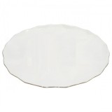 Set 6 Farfurii Desert Opal Infinity Alb cu Margini Aurii 19.5cm DNC63271